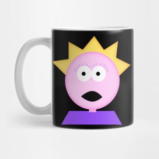 Funny Pink Face with yellow hair Mug